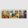 Wallity drprc6006 Conjunto de 3 Pinturas Decorativas en Lienzo Multicolor